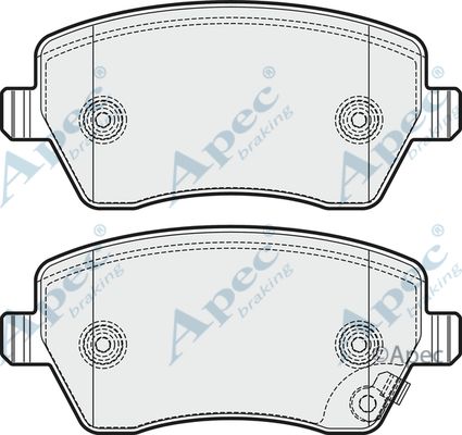 APEC BRAKING Комплект тормозных колодок, дисковый тормоз PAD1664